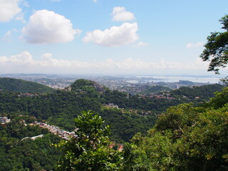 Fototapeta na wymiar Rio de Janeiro, Brazil - 09/03/2020: View on the city from the Corcovado mountain
