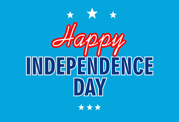 Fourth of July Independence Day. Happy independence day card or banner