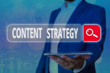 Handwriting text Content Strategy. Conceptual photo important Marketing approach distributed to...