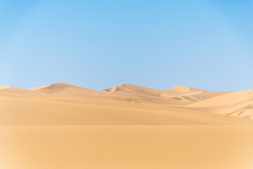 Fototapeta na wymiar Desert trip on Walvis Bay dunes in Namibia