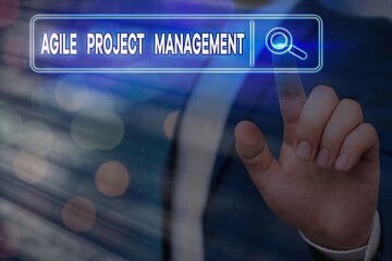 Handwriting text writing Agile Project Management. Conceptual photo management methodology from traditional to modern technology