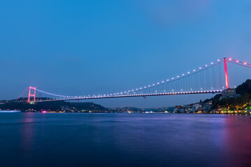 Fatih Sultan Mehmet Bridge in Istanbul,