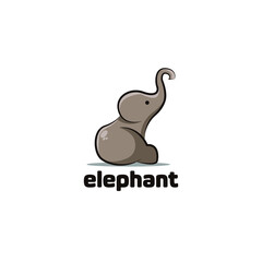 elephant template logo design inspiration. animal shape elephant Premium Quality symbol icon vector illustration