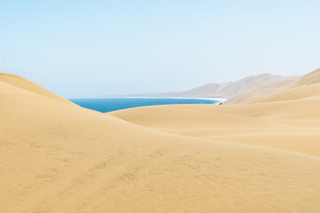 Desert trip on Walvis Bay dunes in Namibia
