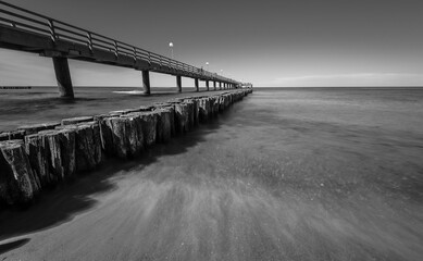 abstract view of apier on the baltic sea
