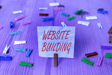 Handwriting text writing Website Building. Conceptual photo site is constructed according to the...