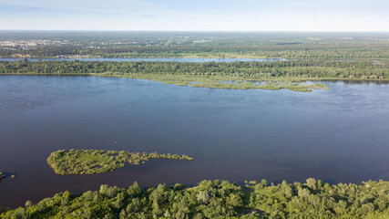 view of the Volga river in Nizhny Novgorod