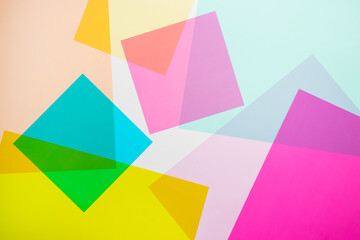 多色の四角形の構成