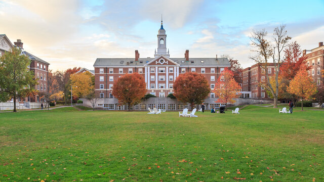 Moors Hall on Harvard University campus in Fall in Cambridge, MA, USA on November 2, 2013.