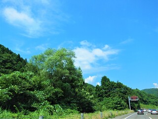 Fototapeta na wymiar 夏の高速道路