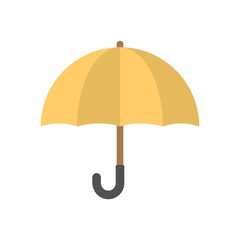 Umbrella icon in flat design style. Parasol symbol.