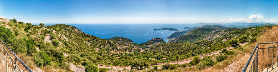 Landscape view over the French Riviera coastline, Cote d'Azur, France