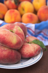 Different summer fruits such as the Paraguayan peach and the yellow peach