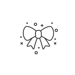 Bow simple flat icon. Vector illustration.