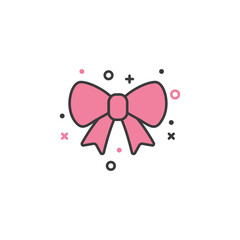 Bow simple flat icon. Vector illustration.
