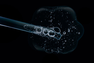 Liquid gel or serum texture isolated background