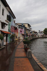 Canal à Malacca, Malaisie
