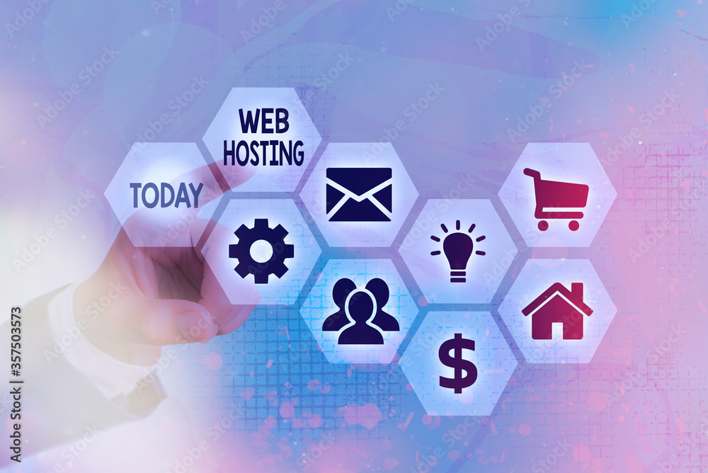 Poster conceptual hand writing showing web hosting. concept meaning business allowing access to a server to