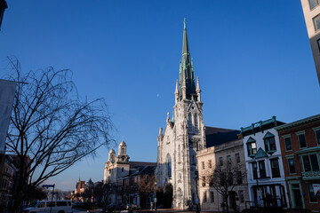 State street and church, in Harrisburg