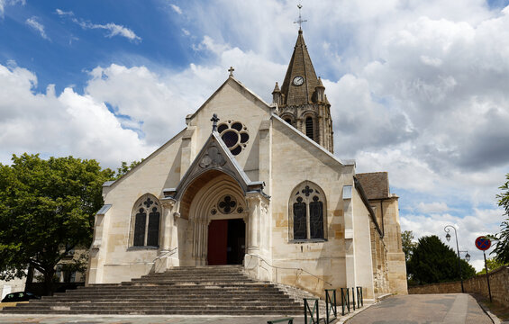 Saint Maclou Catholic church located in Conflans Sainte Honorine city, Parisian region.