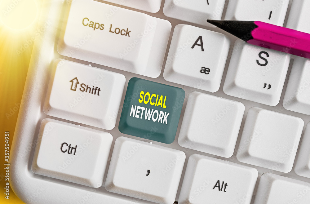Poster text sign showing social network. business photo text a framework of individual linked by interan in