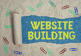 Handwriting text writing Website Building. Conceptual photo site is constructed according to the...