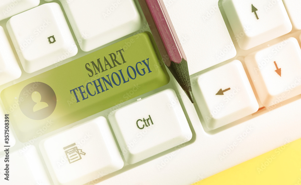 Poster writing note showing smart technology. business concept for used to protect and prevent errors in ha