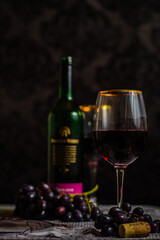 Still life with the theme of wine.