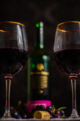 Still life with the theme of wine.