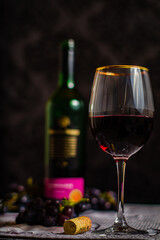 Still life with the theme of wine.