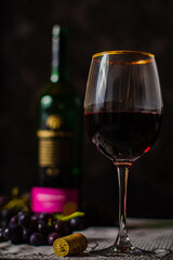 Still life with the theme of wine.