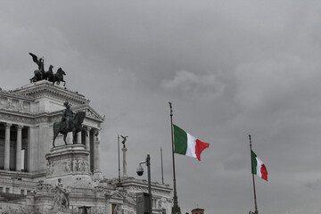 National monument to Vittorio Emanuele II (Victor Emmanuel II), Rome, Italy.