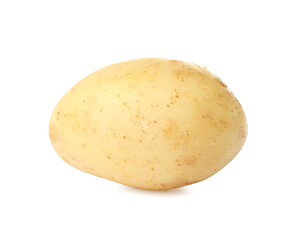 Fresh raw organic potato isolated on white
