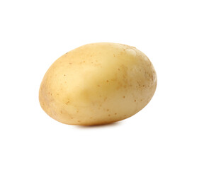 Fresh raw organic potato isolated on white