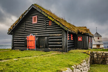 Beautuful view at Faroe Islands, Kirkjubour