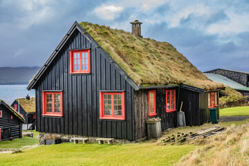 Beautuful view at Faroe Islands, Kirkjubour