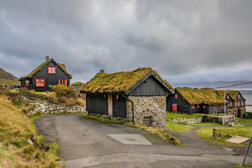 Fototapeta na wymiar Beautuful view at Faroe Islands, Kirkjubour