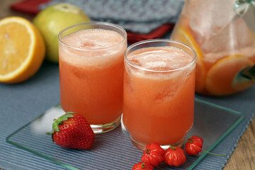 refresh cherry, strawberry and orange juice