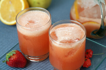 refresh cherry, strawberry and orange juice