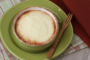 dessert sweet corn with cinnamon powder