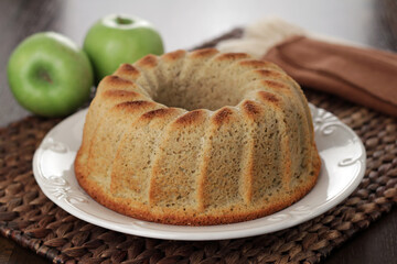 green apple cake with oats