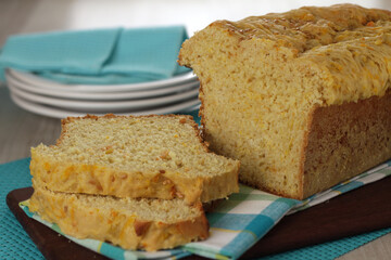 carrot bread with wholemeal flour and flaxseed