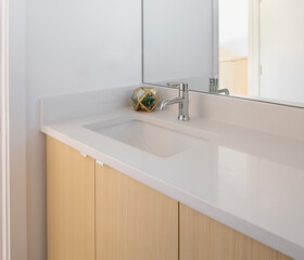 modern bathroom sink, closeup