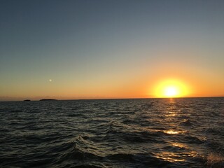 sunset over the sea