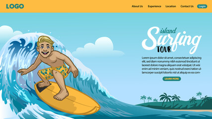 landing page of surfing page