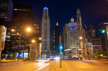 Chicago at night