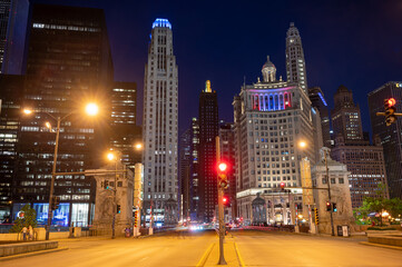 Fototapeta na wymiar Chicago at night