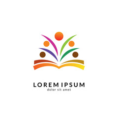 Education logo vector, suitable for school, college, university, campus, graduate, kids education, smart people and science symbol/icon design