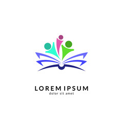 Education logo vector, suitable for school, college, university, campus, graduate, kids education, smart people and science symbol/icon design