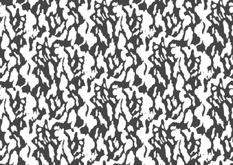 Abstract styled snake scales animal skin seamless pattern design. Black and white seamless camouflage background